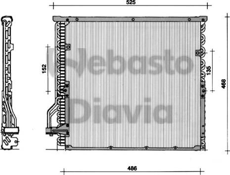 Webasto 82D0225014B - Кондензатор, климатизация vvparts.bg