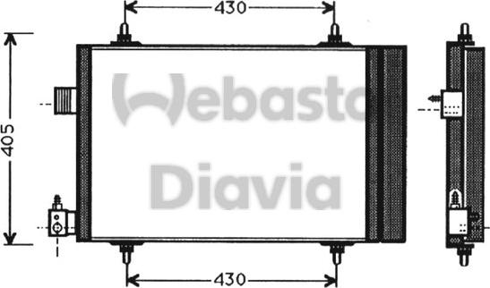 Webasto 82D0225250A - Кондензатор, климатизация vvparts.bg