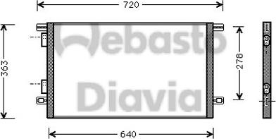 Webasto 82D0225212A - Кондензатор, климатизация vvparts.bg