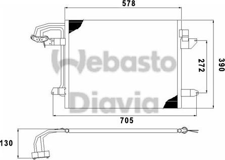 Webasto 82D0226191MA - Кондензатор, климатизация vvparts.bg