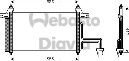 Webasto 82D0226107MA - Кондензатор, климатизация vvparts.bg