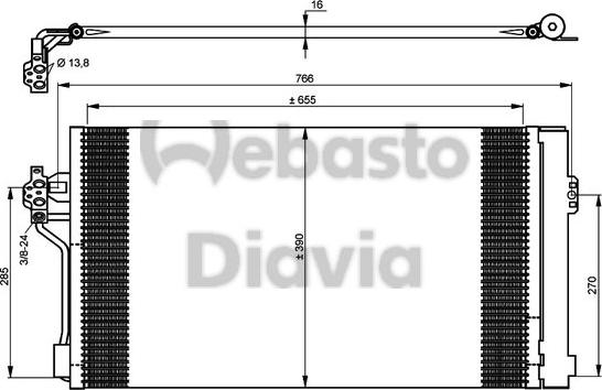 Webasto 82D0226179MA - Кондензатор, климатизация vvparts.bg