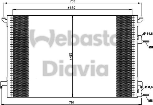 Webasto 82D0226241MA - Кондензатор, климатизация vvparts.bg