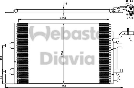 Webasto 82D0226259MA - Кондензатор, климатизация vvparts.bg