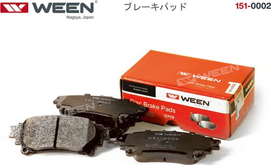 Ween 151-0002 - Комплект спирачно феродо, дискови спирачки vvparts.bg