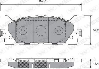 Ween 151-0018 - Комплект спирачно феродо, дискови спирачки vvparts.bg