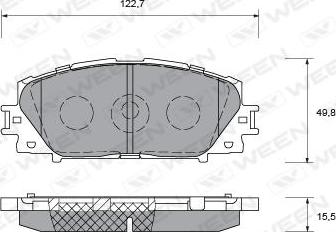 Ween 151-0021 - Комплект спирачно феродо, дискови спирачки vvparts.bg