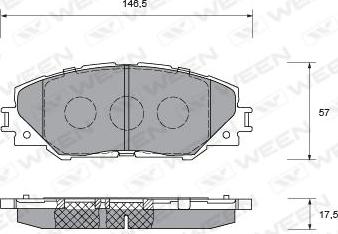 Ween 151-0022 - Комплект спирачно феродо, дискови спирачки vvparts.bg