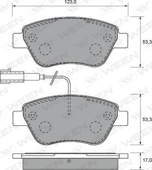 Hi-Q GP1201 - Комплект спирачно феродо, дискови спирачки vvparts.bg