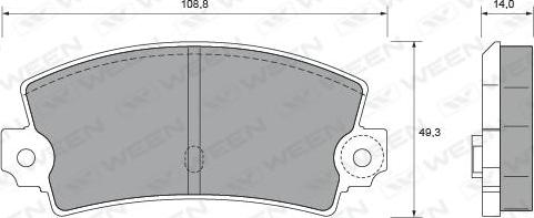 Ween 151-1904 - Комплект спирачно феродо, дискови спирачки vvparts.bg