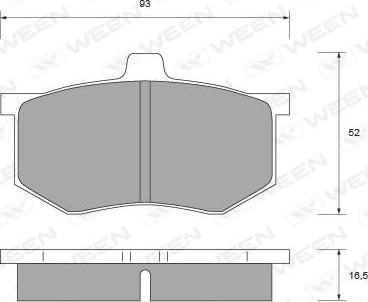 Ween 151-1445 - Комплект спирачно феродо, дискови спирачки vvparts.bg