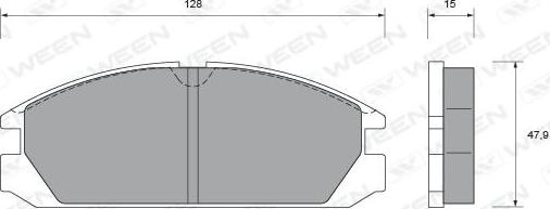 Ween 151-1433 - Комплект спирачно феродо, дискови спирачки vvparts.bg