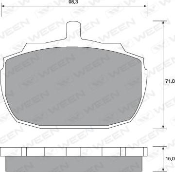 Ween 151-1420 - Комплект спирачно феродо, дискови спирачки vvparts.bg