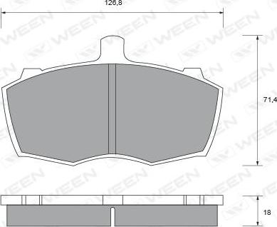 Ween 151-1423 - Комплект спирачно феродо, дискови спирачки vvparts.bg