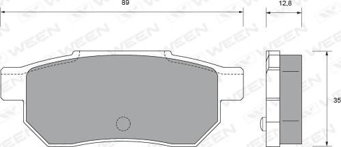 Ween 151-1549 - Комплект спирачно феродо, дискови спирачки vvparts.bg