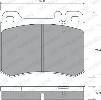 Ween 151-1514 - Комплект спирачно феродо, дискови спирачки vvparts.bg