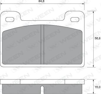 BOSCH 986565610 - Комплект спирачно феродо, дискови спирачки vvparts.bg