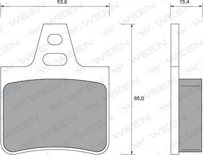 Ween 151-1536 - Комплект спирачно феродо, дискови спирачки vvparts.bg