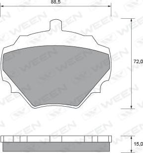 Ween 151-1526 - Комплект спирачно феродо, дискови спирачки vvparts.bg