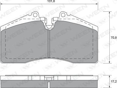 Ween 151-1520 - Комплект спирачно феродо, дискови спирачки vvparts.bg