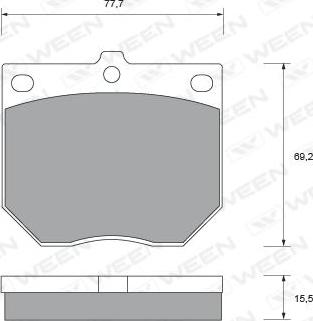 Ween 151-1570 - Комплект спирачно феродо, дискови спирачки vvparts.bg