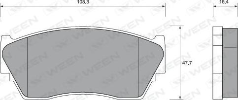 Ween 151-1691 - Комплект спирачно феродо, дискови спирачки vvparts.bg