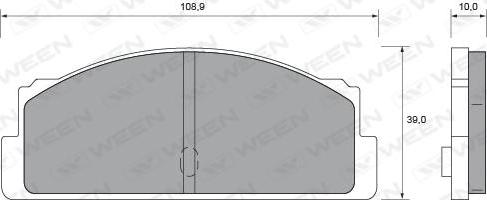 Ween 151-1614 - Комплект спирачно феродо, дискови спирачки vvparts.bg