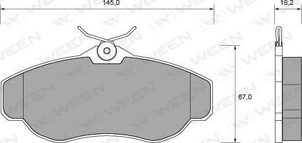 Ween 151-1679 - Комплект спирачно феродо, дискови спирачки vvparts.bg