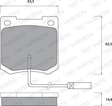 Woking P1403.02 - Комплект спирачно феродо, дискови спирачки vvparts.bg