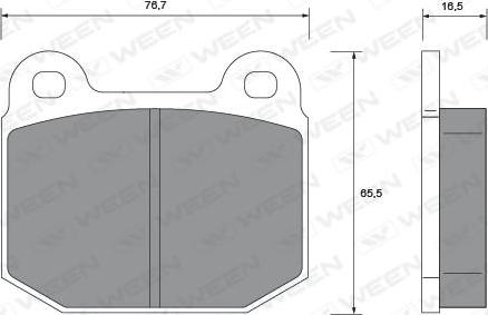 Ween 151-1093 - Комплект спирачно феродо, дискови спирачки vvparts.bg