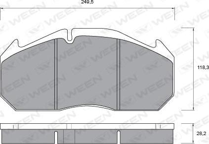 Ween 151-1052 - Комплект спирачно феродо, дискови спирачки vvparts.bg