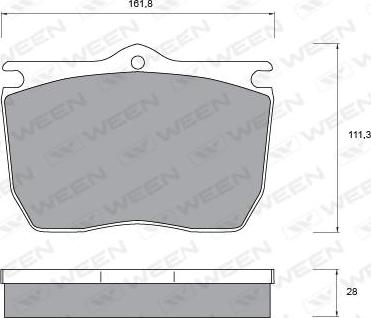 Ween 151-1064 - Комплект спирачно феродо, дискови спирачки vvparts.bg