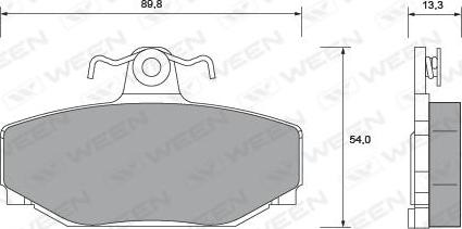 Ween 151-1006 - Комплект спирачно феродо, дискови спирачки vvparts.bg