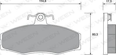 Ween 151-1016 - Комплект спирачно феродо, дискови спирачки vvparts.bg