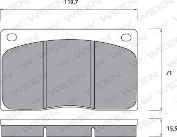 Ween 151-1089 - Комплект спирачно феродо, дискови спирачки vvparts.bg