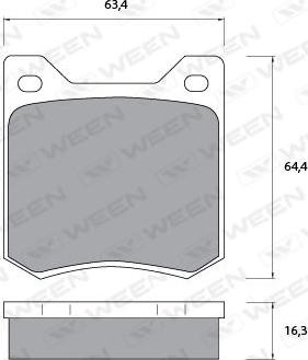 HITEC H 169 - Комплект спирачно феродо, дискови спирачки vvparts.bg