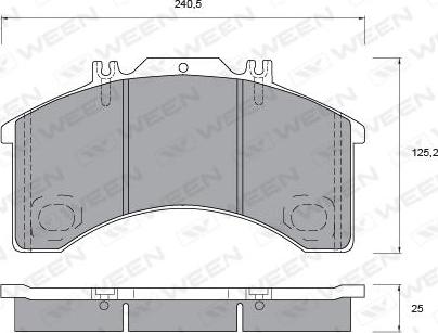 Meritor MDP773X - Комплект спирачно феродо, дискови спирачки vvparts.bg