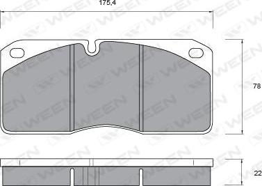 Ween 151-1030 - Комплект спирачно феродо, дискови спирачки vvparts.bg