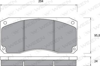 Ween 151-1031 - Комплект спирачно феродо, дискови спирачки vvparts.bg