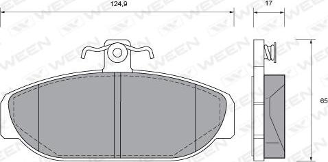 Ween 151-1020 - Комплект спирачно феродо, дискови спирачки vvparts.bg