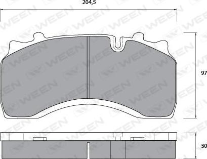 Ween 151-1073 - Комплект спирачно феродо, дискови спирачки vvparts.bg