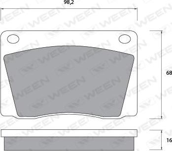 Ween 151-1077 - Комплект спирачно феродо, дискови спирачки vvparts.bg