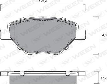 Ween 151-1151 - Комплект спирачно феродо, дискови спирачки vvparts.bg