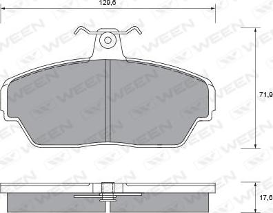 Ween 151-1101 - Комплект спирачно феродо, дискови спирачки vvparts.bg