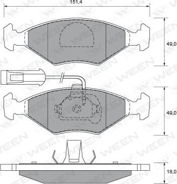 HELLA T1185 - Комплект спирачно феродо, дискови спирачки vvparts.bg