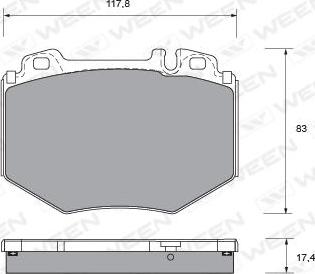 HELLA T1497 - Комплект спирачно феродо, дискови спирачки vvparts.bg