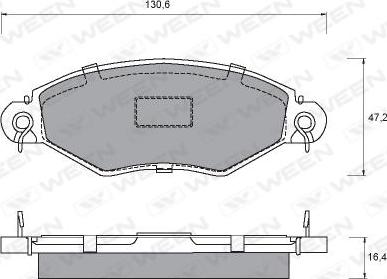 Ween 151-1318 - Комплект спирачно феродо, дискови спирачки vvparts.bg