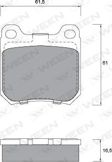 Ween 151-1241 - Комплект спирачно феродо, дискови спирачки vvparts.bg