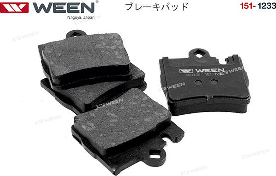 Ween 151-1233 - Комплект спирачно феродо, дискови спирачки vvparts.bg