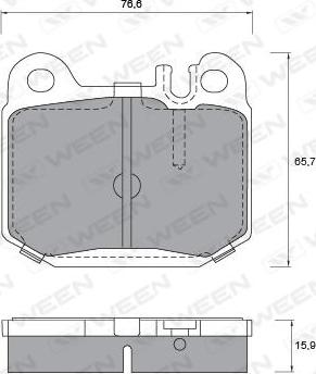 Ween 151-1232 - Комплект спирачно феродо, дискови спирачки vvparts.bg